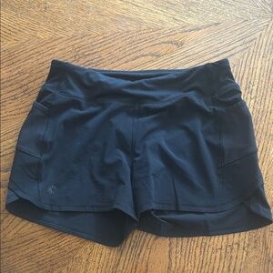 Athleta Girl Black Athletic Shorts with Elastic Waistband